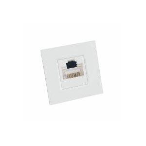 Schneider Electric Wessen45 Белый Розетка 45х45  компьютерная RJ45 категория  5е ( 2 модуля) PAL9010    RIN-144K5E-BE